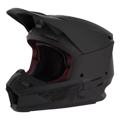 FOX YOUTH V1 CORE MATTE BLACK HELMET 