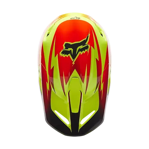 FOX YTH V1 STATK HELMET RD/YLW