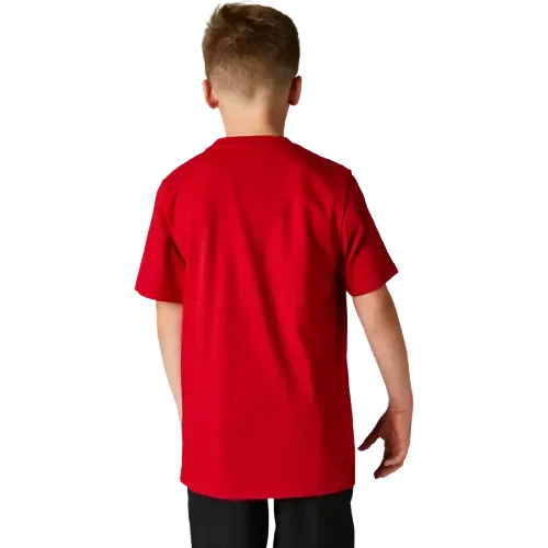 FOX YOUTH SUPR TRICK SHORT SLEEVE TEE - FLAME RED