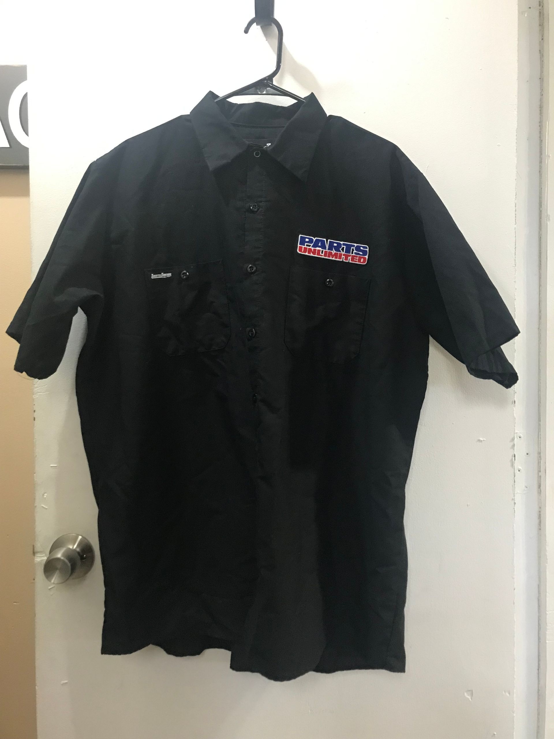 Throttle Threads Parts Unlimited Short-Sleeve Shop Shirt (XL, Black)