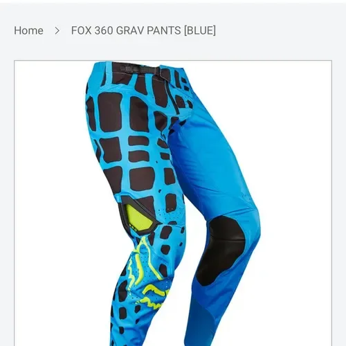 FOX 360 GRAV PANTS Size 34