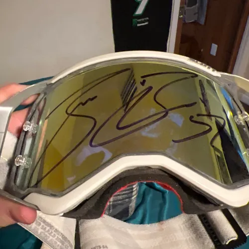 Signed Justin Barcia Riding Goggles