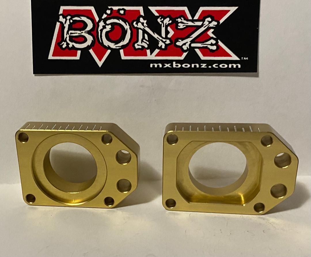 YAMAHA YZ 250F / YZ450F 2009-2025 REAR WHEEL MX BONZ AXLE BLOCKS CHAIN ADJUSTERS