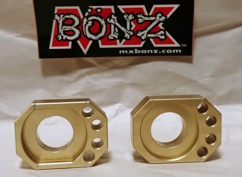 SUZUKI RM125 2000-2008 RM250 REAR WHEEL AXLE BLOCKS CHAIN ADJUSTER BLOCKS RM250