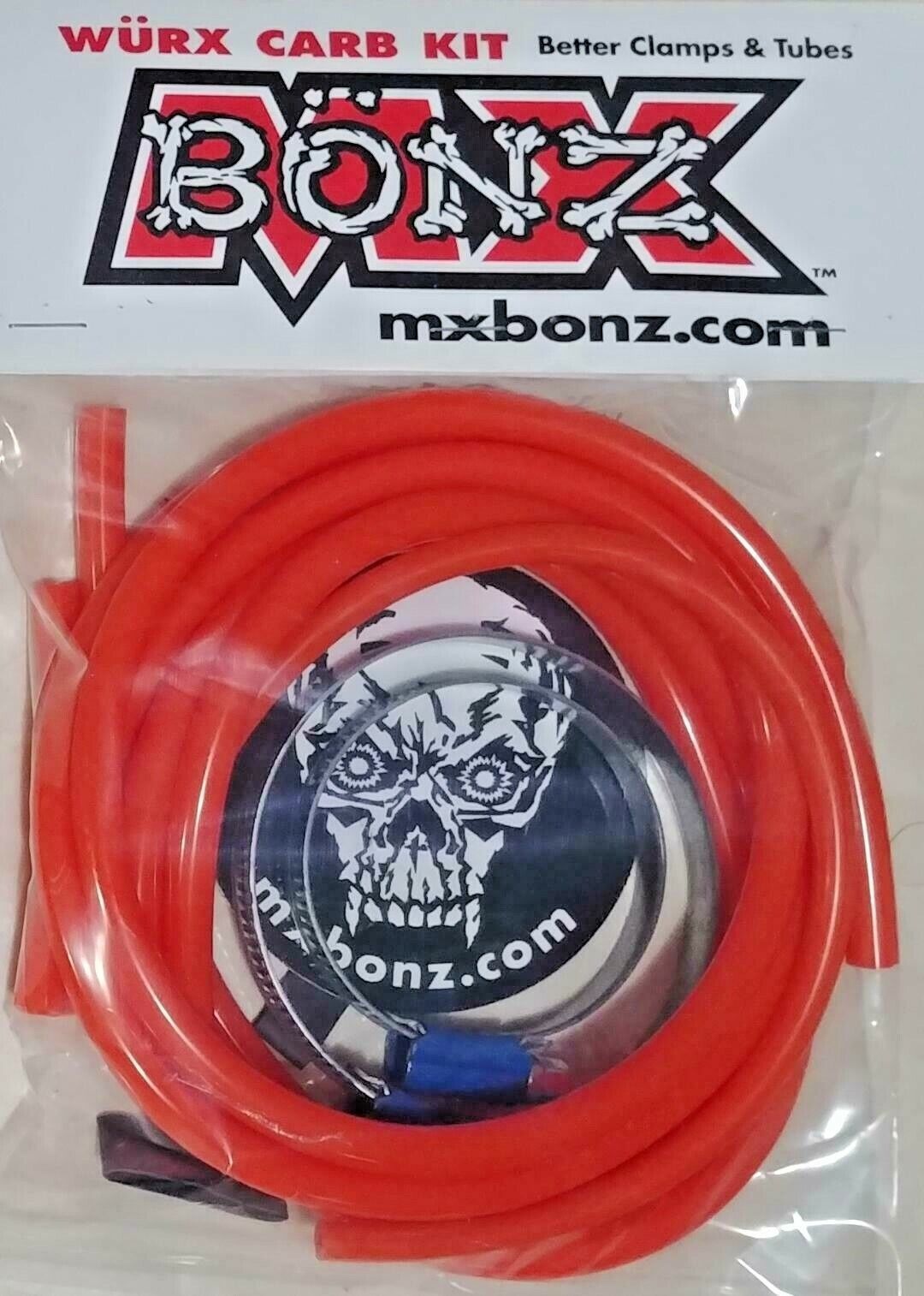 MX BONZ WURX CARB KIT KAWASAKI KX125 1994-2006 KX250 CARBURETOR HOSES CLAMPS