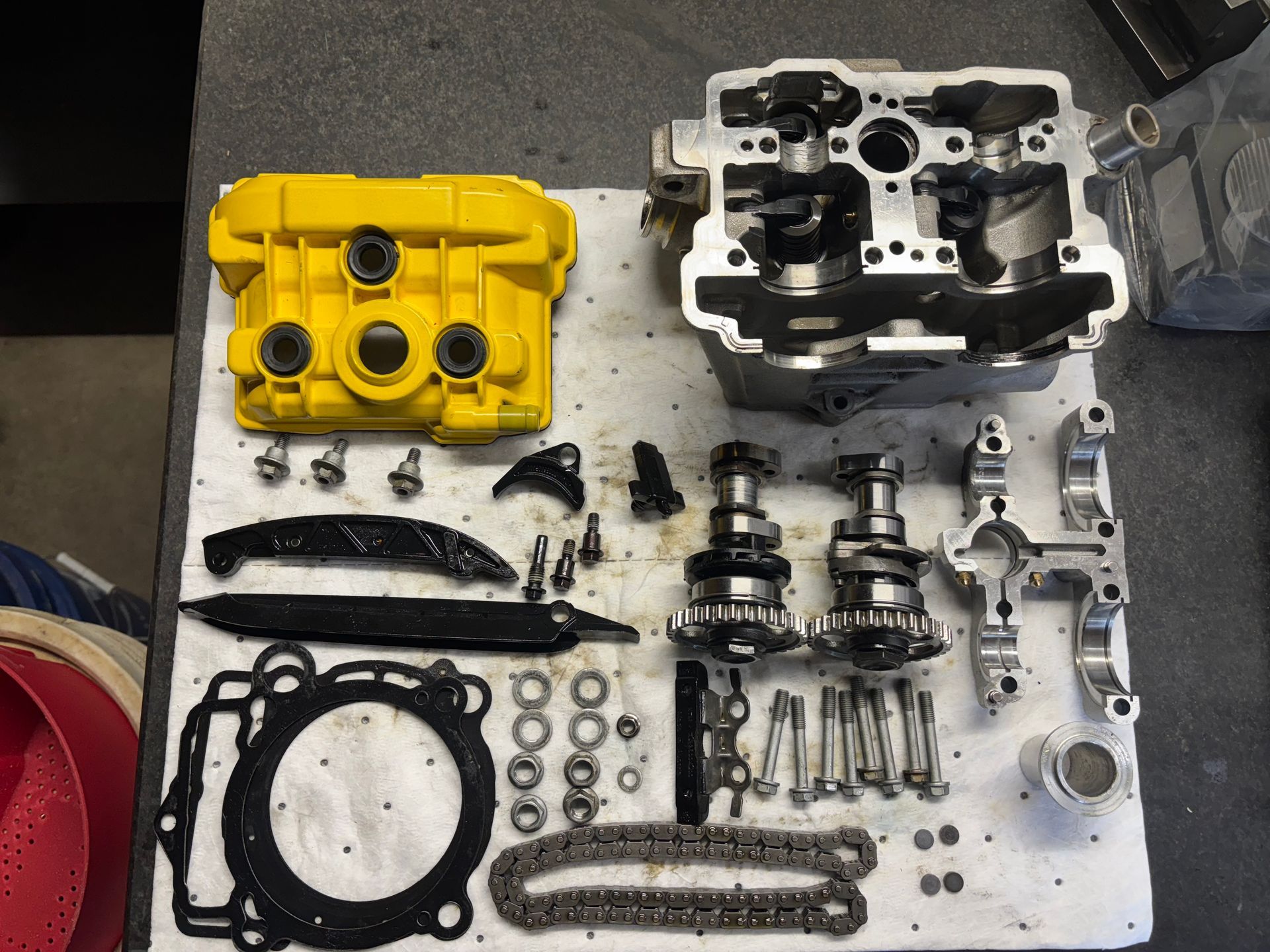 12-16 KTM 350 exc OEM ENGINE MOTOR CYLINDER HEAD cams complete Husqvarna FE 14