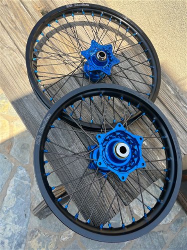 Ktm Husqvarna Factory 21/18 Wheel Set DiD Dirtstar Black/blue Hubs New 