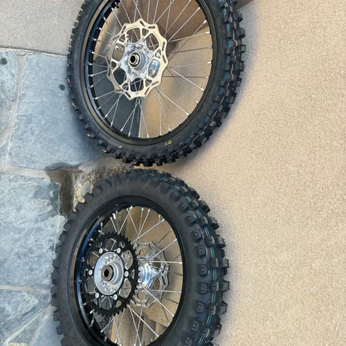 24 Husqvarna KTM Xc Fx DirtStar 18/21" Wheel Rim Tire Rotor Complete Set 350 450