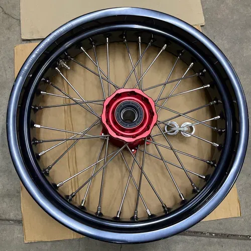 Honda SM CRF450 Behr Supermoto Front/Rear Wheel Set 16.5/17x5" Germany Red/Black