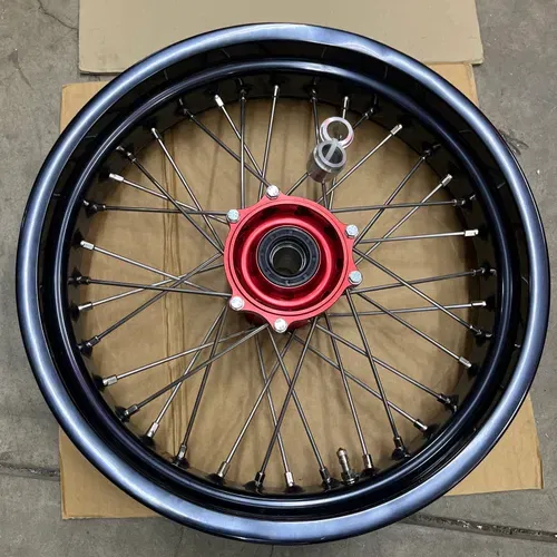 Honda SM CRF450 Behr Supermoto Front/Rear Wheel Set 16.5/17x5" Germany Red/Black