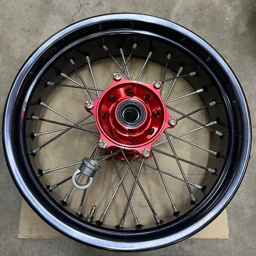 Honda SM CRF450 Behr Supermoto Front/Rear Wheel Set 16.5/17x5" Germany Red/Black