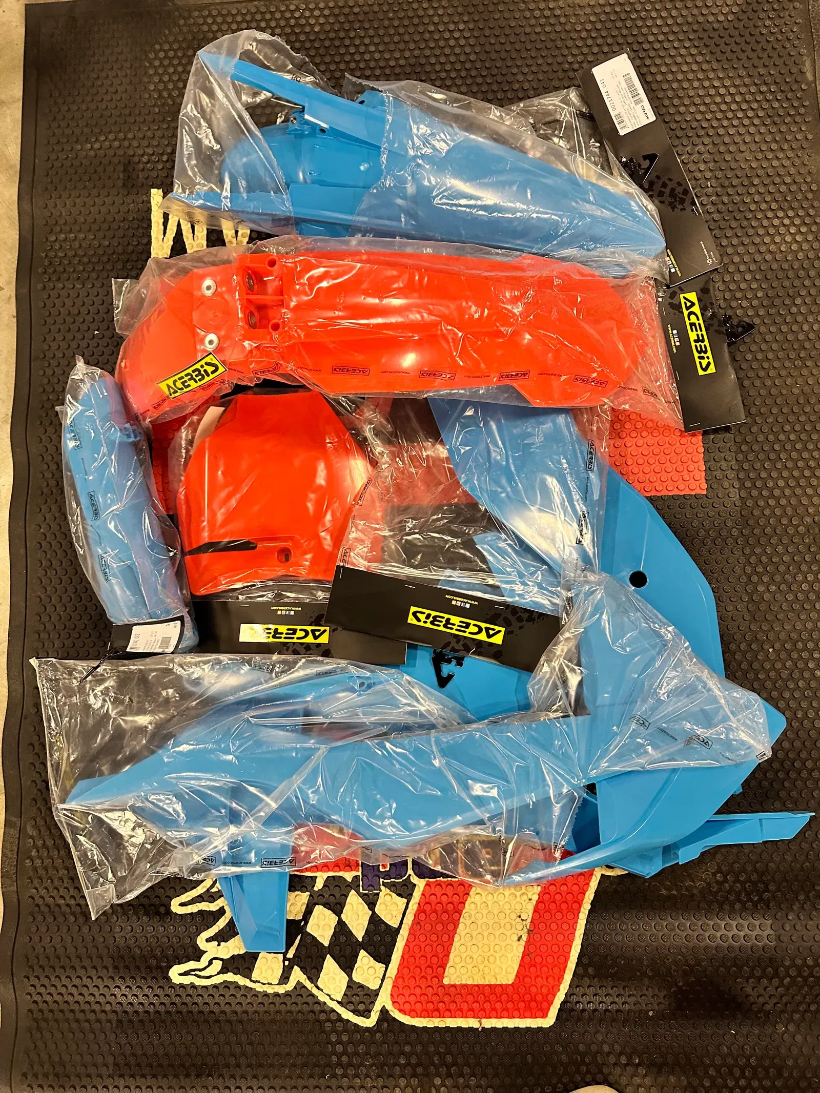 Acerbis Blue And Orange Plastic kit