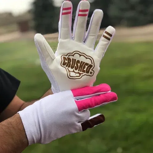 White shocker Gloves large 