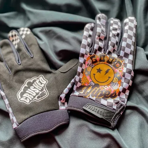 CRUSHED MX Checkered Good Vibes Gloves Size M