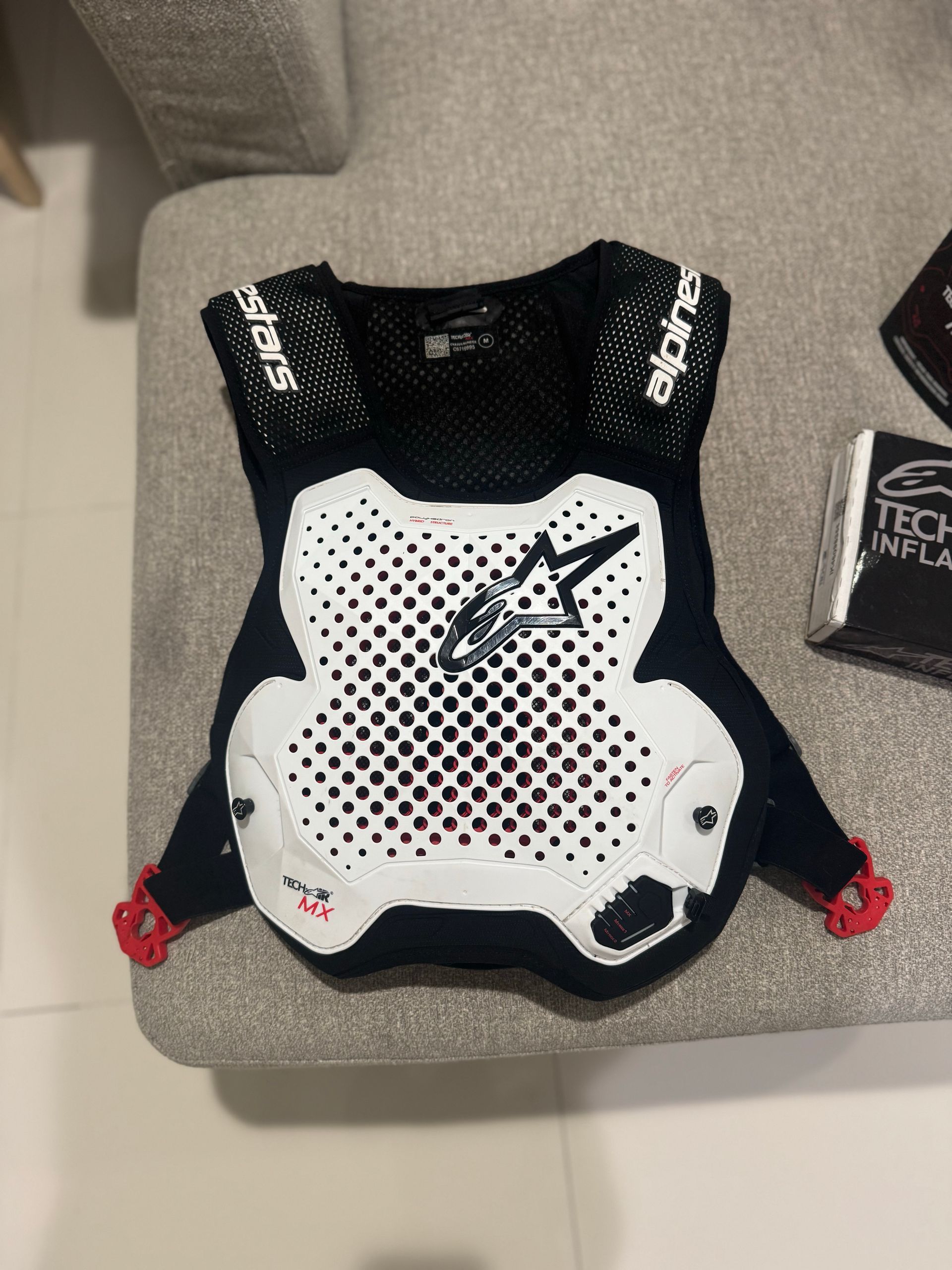 Alpinestars MX Tech Air Chest Protector AirBag with Extra Canister - MEDIUM