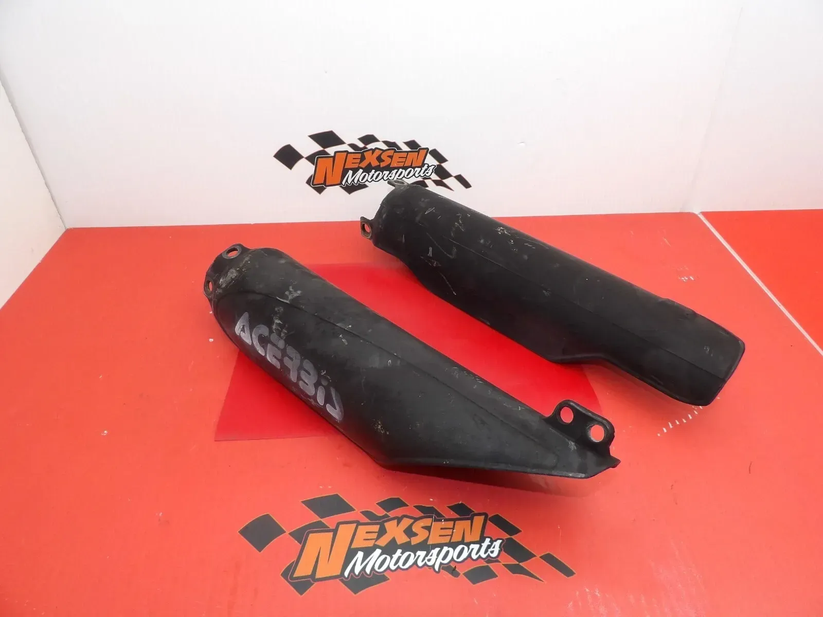 🏁 Acerbis Front Fork Guards Black Set - Fits 2001 Honda CR250R