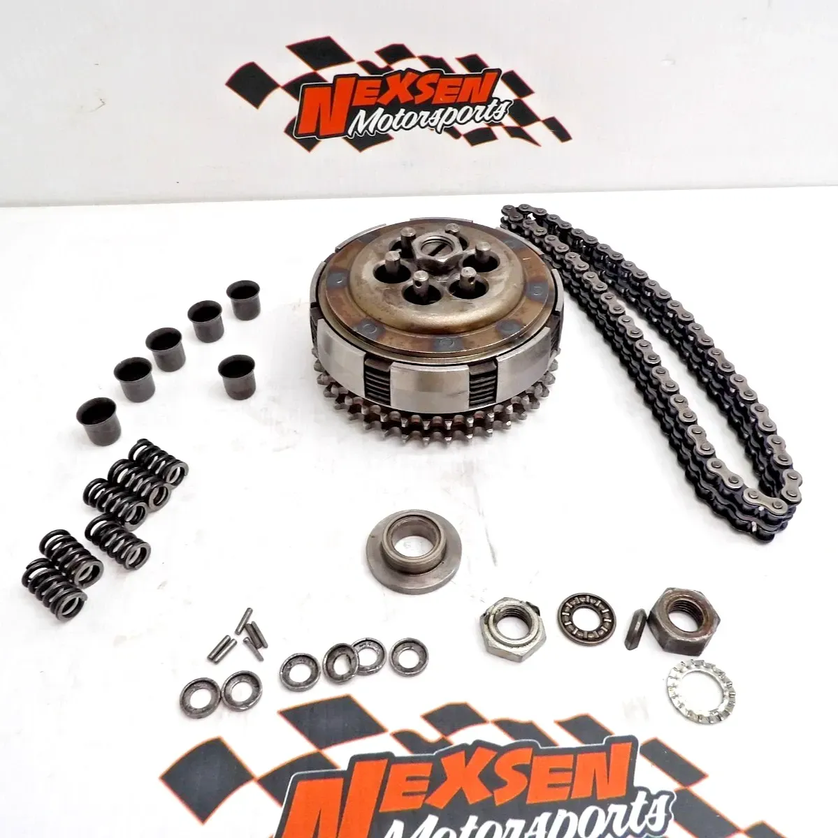 1972 Bultaco Alpina 175 Clutch Basket Hub Plates Springs Chain Assembly