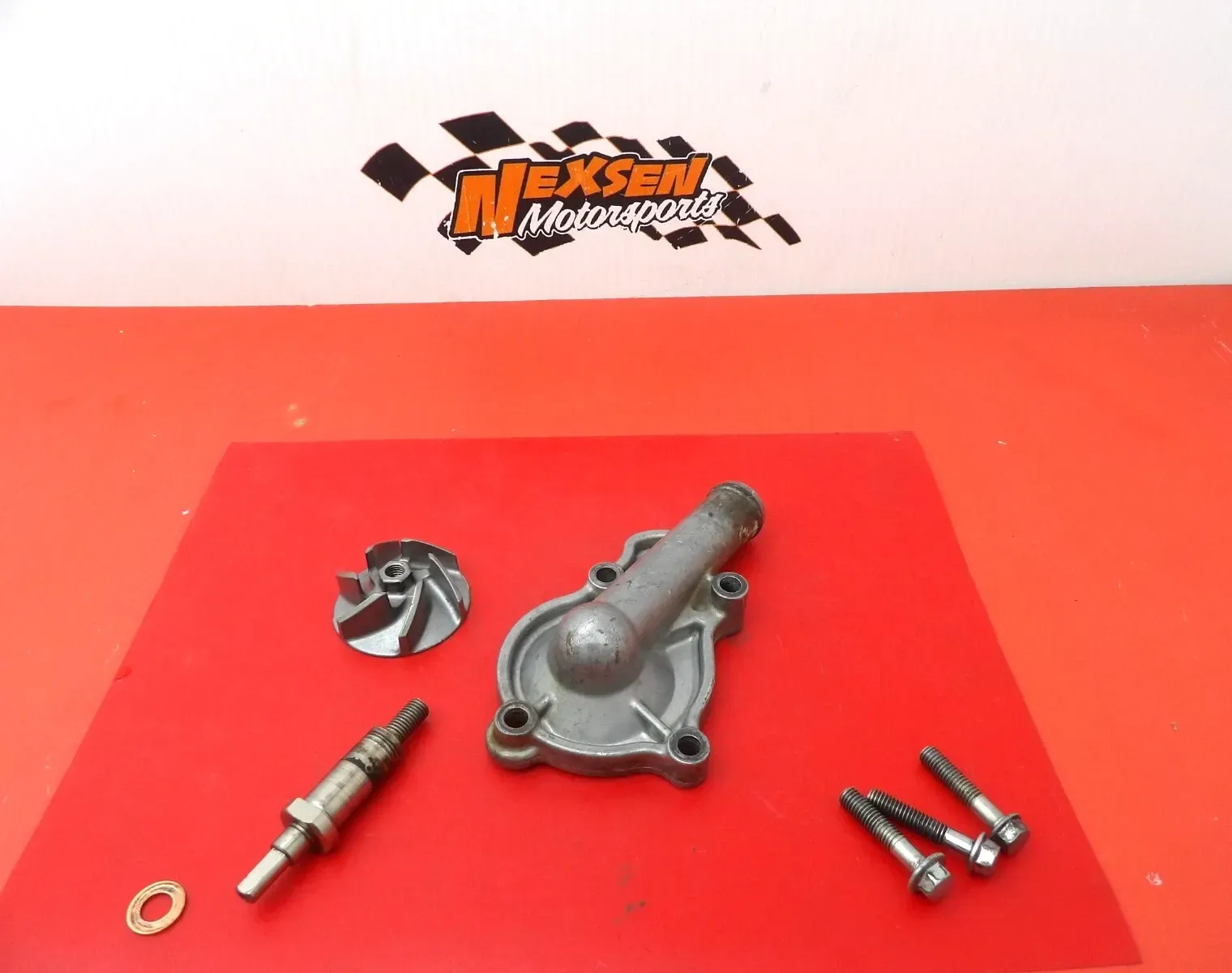 2003 Honda Crf450 Engine Water Pump Cover W Impeller and Shaft