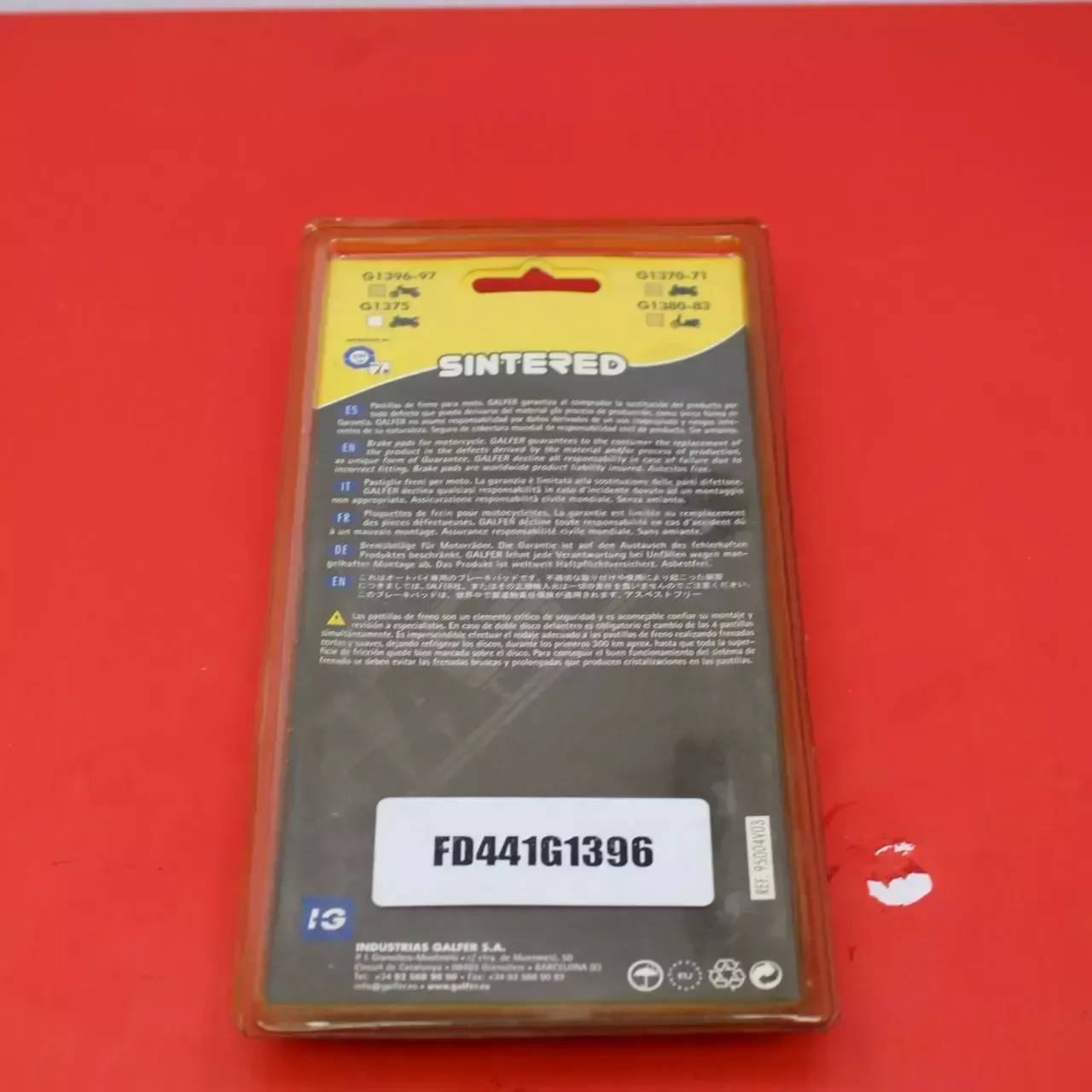 Husqvarna Rear Brake Pads Sintered G1396-97