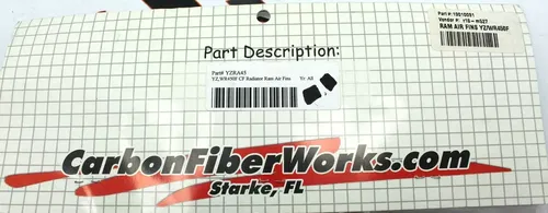 Carbon Fiber Works Yamaha YZ, WR450F CF Radiator Ram Air Fins