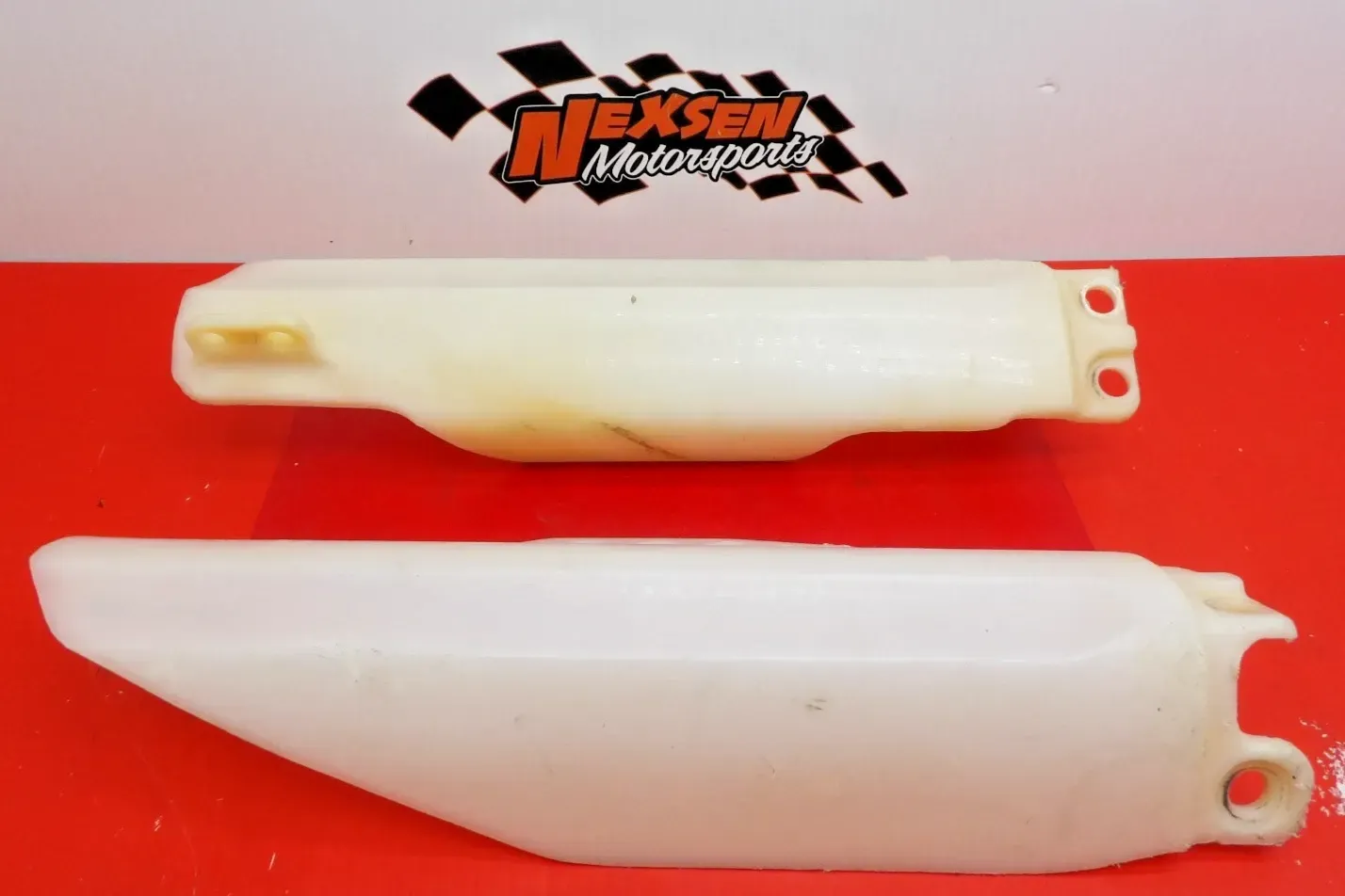 2007 Honda CRF150R Front Fork Guard Shield Set Pair 51610-GBF-680ZB