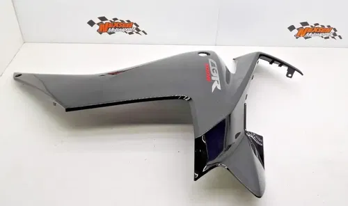 2013 Honda CBR500R Left Side Middle Fairing Panel Black Cracked 64430-MGZ-J000