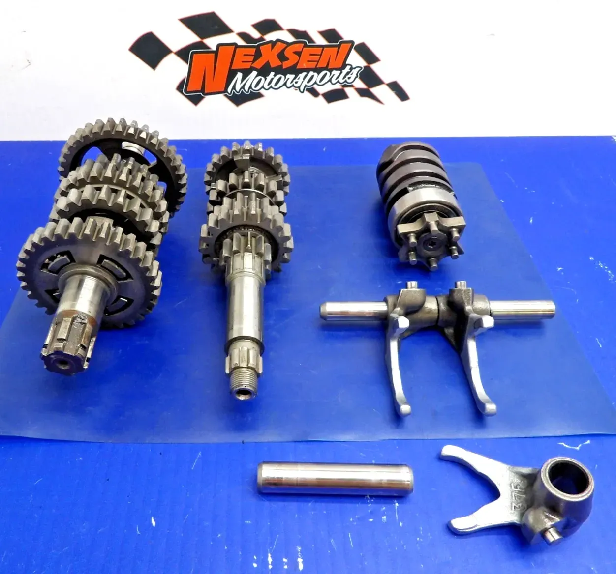 2001 Yamaha Blaster Transmission Shift Forks Drum Assembly 2XJ-17411-00-00