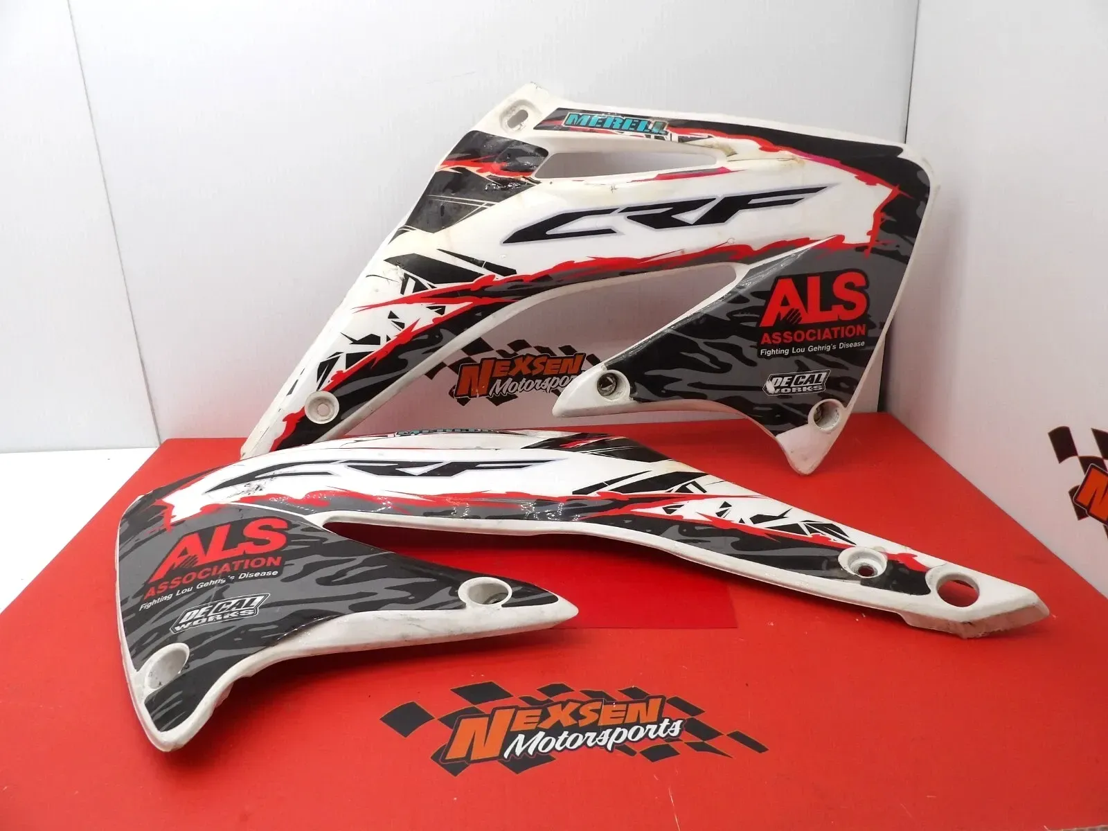 2004 Honda Crf450r White Radiator Shroud Set