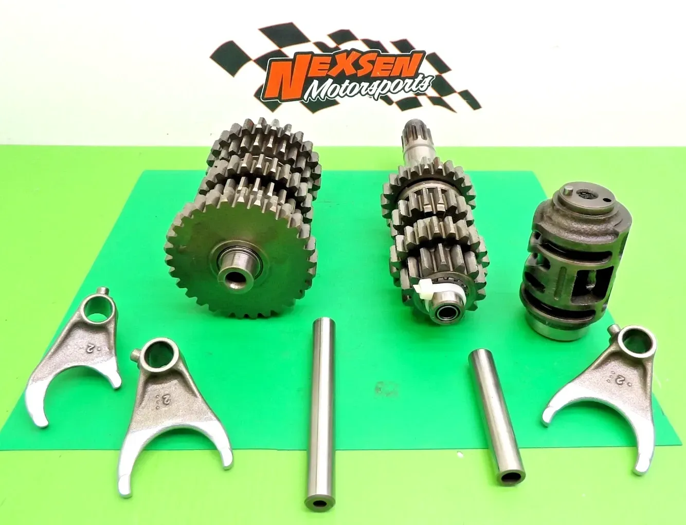 2007 Kawasaki KX250F Transmission Gearbox Drum Forks Assembly 13127-0045