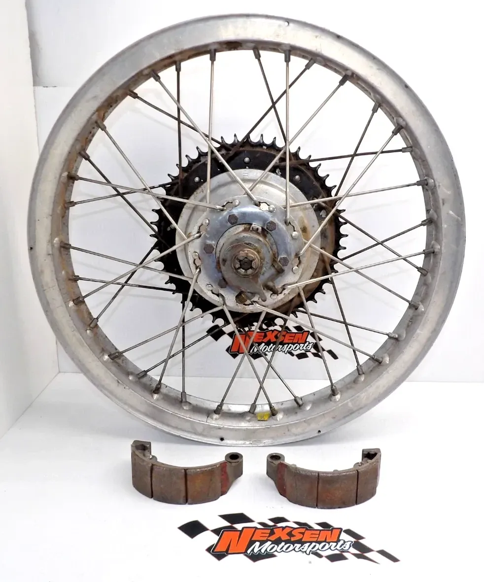 1972 Bultaco Alpina 175 Akront Rear Wheel Rim Hub Assembly Vintage Flanged Style