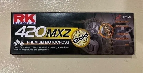 New! Gold RK 420 MXZ Gold Chain - 2000-2026  Honda CRF50 Honda XR50 102 Links