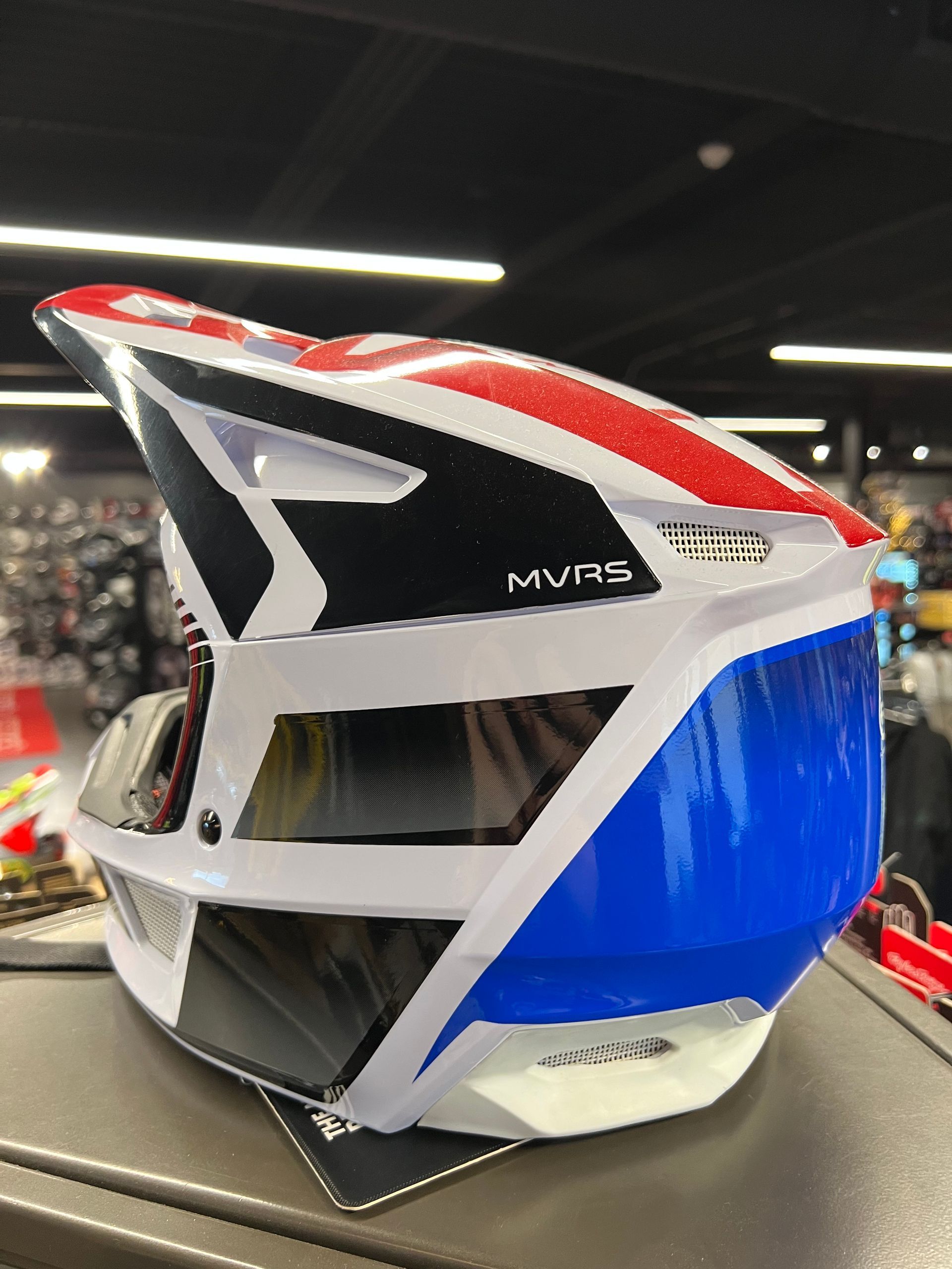 Fox Racing Youth V2 Helmet HAYL - BLUE/RED