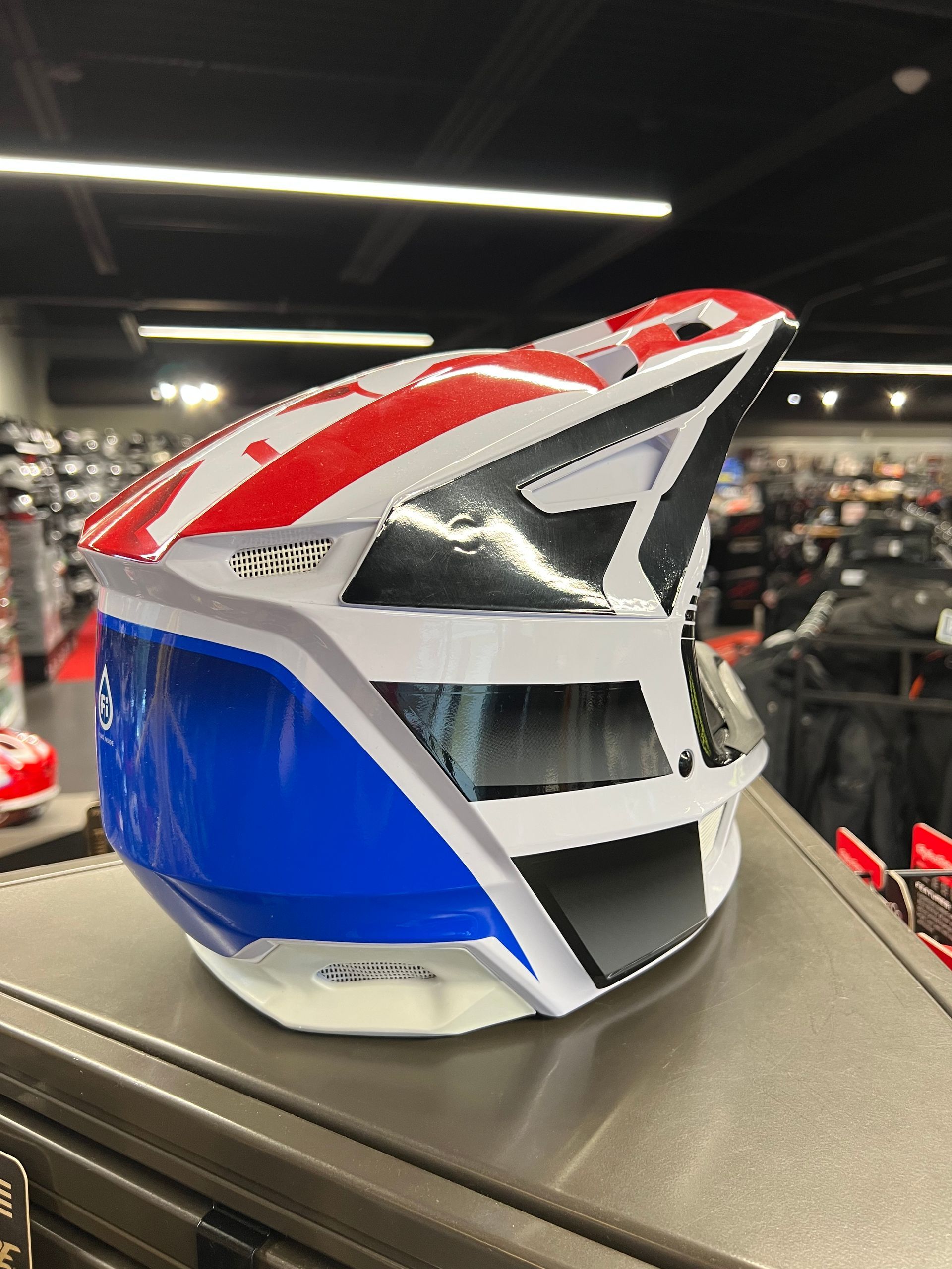 Fox Racing Youth V2 Helmet HAYL - BLUE/RED