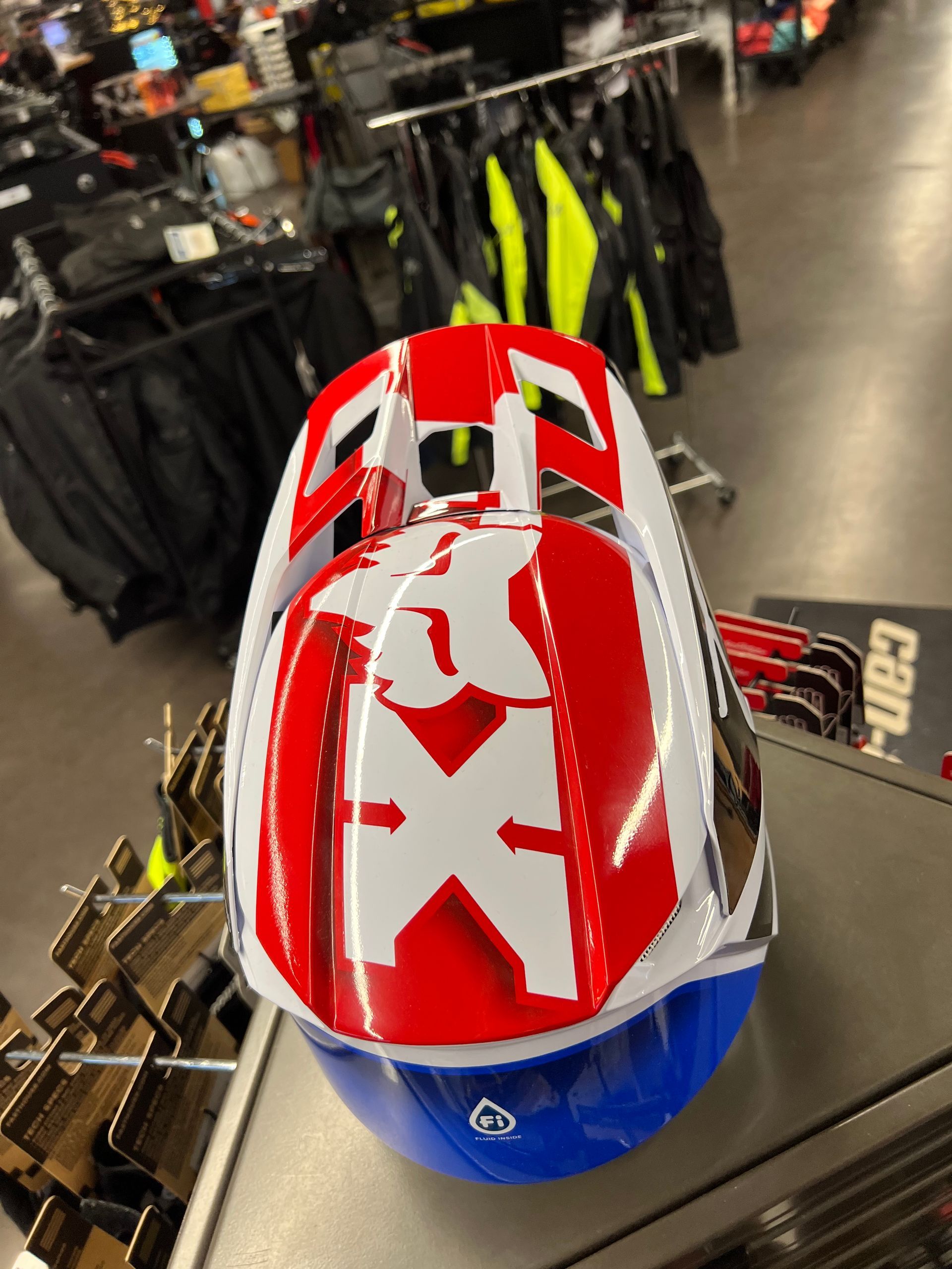 Fox Racing Youth V2 Helmet HAYL - BLUE/RED