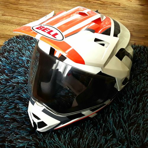 Bell helmet. MX-9 Adventure. X-small. White/orange/black.