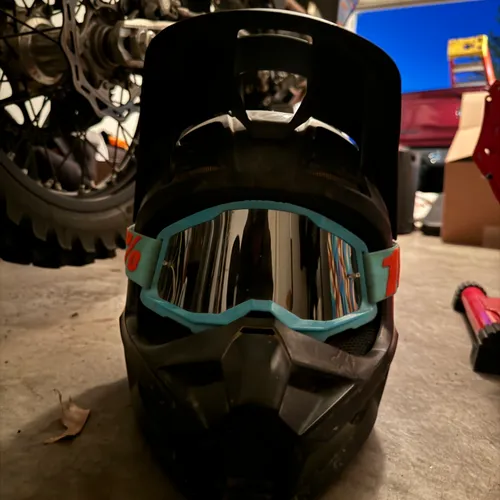 Fox Racing Helmet With Goggles 