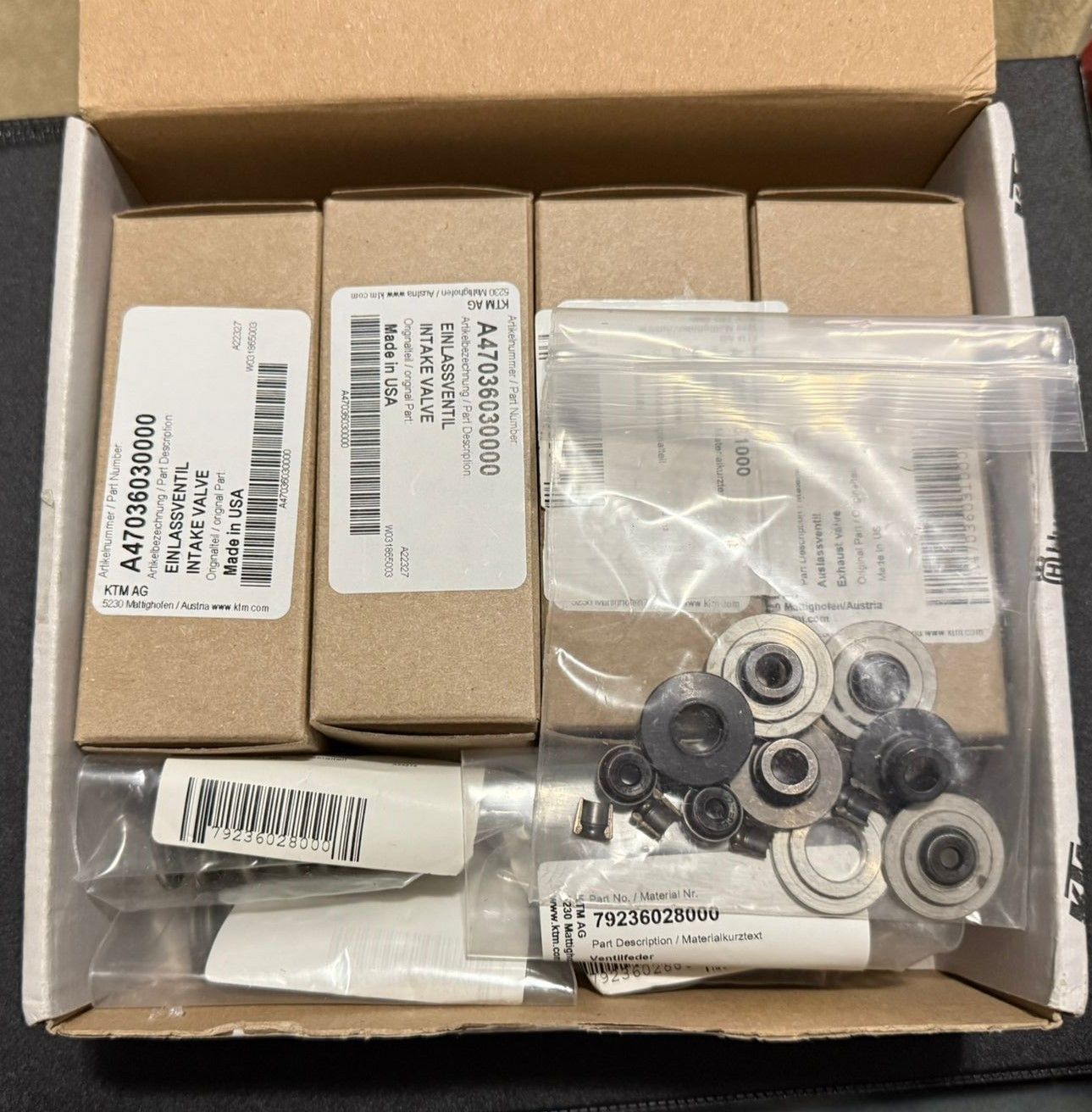 KTM VALVE KIT A47036030010 350 cc