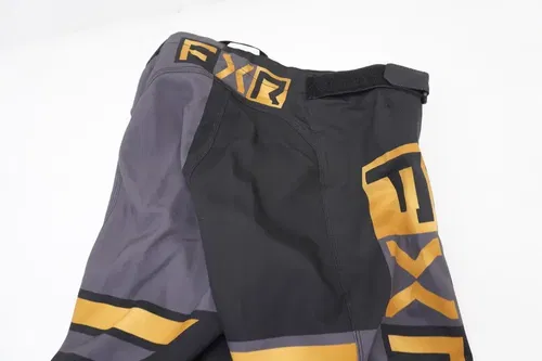 FXR Podium Pro Battalion Pants Black/Charcoal/Gold Men's Size 32 MX Motocross K7