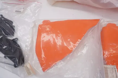 KTM 125-500 Plastic Kit Fenders Shrouds Side Panels Airbox Fork Guards Orange KA
