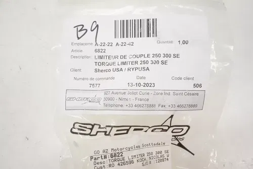 Sherco 250 300 SE Torque Limiter OEM 6822 M7