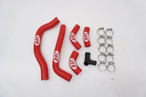 2006 CRF450R ASI Radiator Hoses Red Cooling Pipes Hose Clamps Honda CRF 06-08 #4