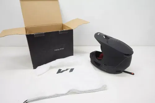 Fox Racing V1 Motocross Helmet Matte Black Size Youth Small ATV Off-Road AE