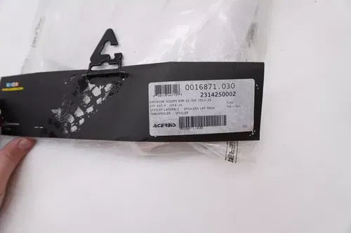 KTM 125-450 SX SXF Acerbis Plastic Kit Fenders Shrouds Air Box White 13-15