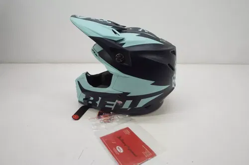 Bell Moto 9 Flex Motocross Helmet Breakaway Matte Dark Light Blue Size Medium AE