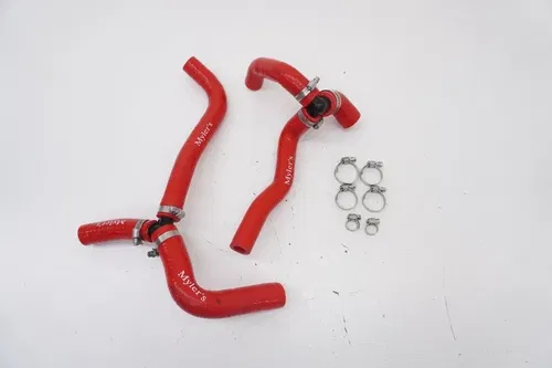 2003 CRF450R Mylers Radiator Hoses Red Cooling Pipes Hose Clamps Honda CRF #2