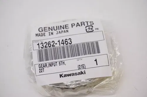 KX250F Transmission Gear, Input 5th, 22T OEM 13262-1463 Kawasaki KX250 21-24 M34