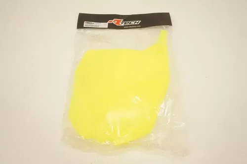 YZ125 YZ25 R-Tech Front Number Plate Flo Yellow Yamaha YZ250F YZ450F 15-2017 T1