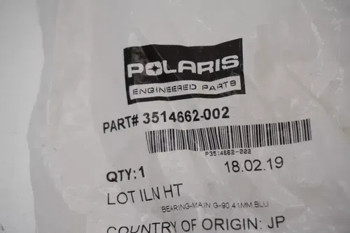 Polaris General Ranger RZR 1000 Main Bearing 41mm OEM 3514662-002 H2