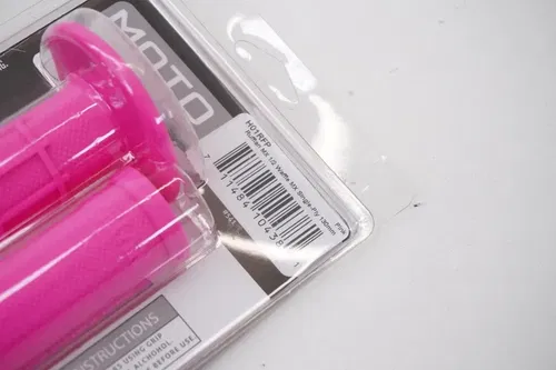 ODI MX Single-Ply Half Waffle Grips Pink H01RFP K5