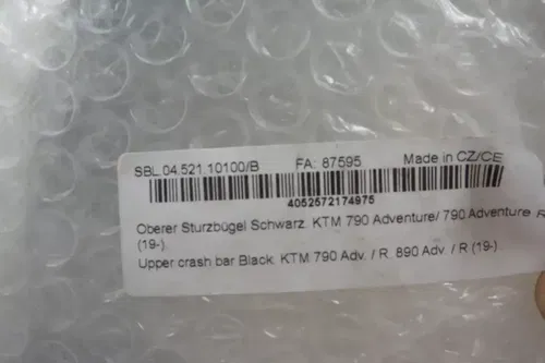 KTM 790 890 Adventure SW-MOTECH Upper Crash Bar Extension Black Steel 2019+ AE